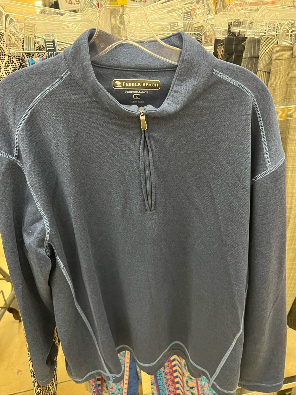 Euc Pebble Beach Performance blue Quarter-Zip Pullover
